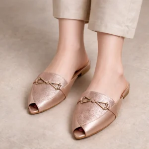 Rose Gold Luxe Peep-Toe