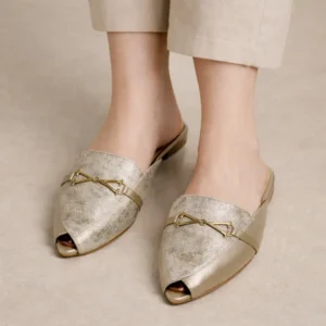 Champagne Gold Luxe Peep-Toe
