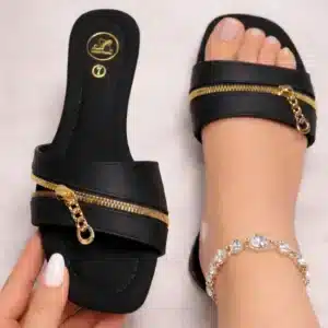 Onyx Zip Accent Comfort Slide